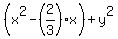 %28x%5E2-%282%2F3%29x%29+%2B+y%5E2