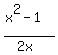 %28x%5E2-1%29%2F%282x%29