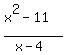 %28x%5E2-11%29%2F%28x-4%29