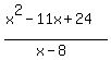 %28x%5E2-11x%2B24%29%2F%28x-8%29