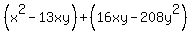 %28x%5E2-13xy%29%2B%2816xy-208y%5E2%29