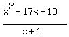 %28x%5E2-17x-18%29%2F%28x%2B1%29