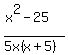 %28x%5E2-25%29%2F%285x%28x%2B5%29%29