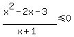 %28x%5E2-2x-3%29%2F%28x%2B1%29%3C=0