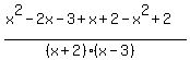%28x%5E2-2x-3%2Bx%2B2-x%5E2%2B2%29%2F%28%28x%2B2%29%28x-3%29%29