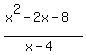 %28x%5E2-2x-8%29%2F%28x-4%29