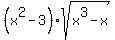 %28x%5E2-3%29sqrt%28x%5E3-x%29