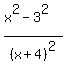%28x%5E2-3%5E2%29%2F%28x%2B4%29%5E2%29