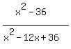 %28x%5E2-36%29%2F%28x%5E2-12x%2B36%29