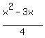 %28x%5E2-3x%29%2F4