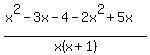 %28x%5E2-3x-4-2x%5E2%2B5x%29%2Fx%28x%2B1%29