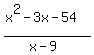 %28x%5E2-3x-54%29%2F%28x-9%29