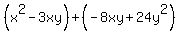 %28x%5E2-3xy%29%2B%28-8xy%2B24y%5E2%29