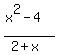 %28x%5E2-4%29%2F%282%2Bx%29