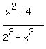 %28x%5E2-4%29%2F%282%5E3-x%5E3%29