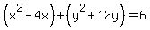 %28x%5E2-4x%29%2B%28y%5E2%2B12y%29+=+6