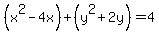 %28x%5E2-4x%29%2B%28y%5E2%2B2y%29=4