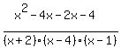 %28x%5E2-4x-2x-4%29%2F%28x%2B2%29%28x-4%29%28x-1%29