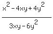 %28x%5E2-4xy%2B4y%5E2%29++%2F+%283xy-6y%5E2%29+