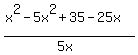 %28x%5E2-5x%5E2%2B35-25x%29%2F%285x%29