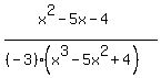 %28x%5E2-5x-4%29%2F%28%28-3%29%28x%5E3-5x%5E2%2B4%29%29