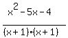 %28x%5E2-5x-4%29%2F%28%28x%2B1%29%28x%2B1%29%29