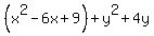 %28x%5E2-6x%2B9%29%2By%5E2%2B4y