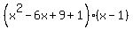 %28x%5E2-6x%2B9%2B1%29%28x-1%29