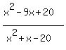%28x%5E2-9x%2B20%29%2F%28x%5E2%2Bx-20%29