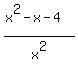 %28x%5E2-x-4%29%2Fx%5E2