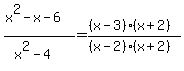%28x%5E2-x-6%29%2F%28x%5E2-4%29=%28%28x-3%29%28x%2B2%29%29%2F%28%28x-2%29%28x%2B2%29%29