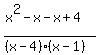 %28x%5E2-x-x%2B4%29%2F%28%28x-4%29%28x-1%29%29