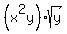 %28x%5E2y%29sqrt%28y%29