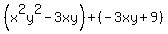 %28x%5E2y%5E2-3xy%29%2B%28-3xy%2B9%29