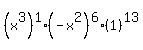%28x%5E3%29%5E1%2A%28-x%5E2%29%5E6%2A%281%29%5E13