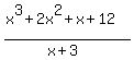 %28x%5E3%2B2x%5E2%2Bx%2B12%29%2F%28x%2B3%29