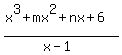 %28x%5E3%2Bmx%5E2%2Bnx%2B6%29%2F%28x-1%29