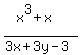 %28x%5E3%2Bx%29%2F%283x%2B3y-3%29