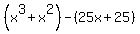 %28x%5E3%2Bx%5E2%29-%2825x%2B25%29