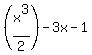 %28x%5E3%2F2%29-3x+-1