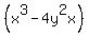 %28x%5E3+-+4y%5E2x%29