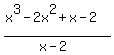 %28x%5E3-2x%5E2%2Bx-2%29%2F%28x-2%29