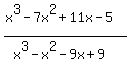 %28x%5E3-7x%5E2%2B11x-5%29%2F%28x%5E3-x%5E2-9x%2B9%29