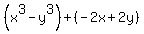 %28x%5E3-y%5E3%29%2B%28-2x%2B2y%29