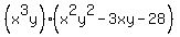 %28x%5E3y%29%28x%5E2y%5E2-3xy-28%29