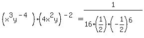 %28x%5E3y%5E%28-4%29%29%284x%5E2y%29%5E%28-2%29=1%2F%2816%281%2F2%29%28-1%2F2%29%5E6%29
