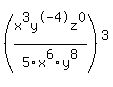 %28x%5E3y%5E-4z%5E0%2F5x%5E6y%5E8%29%5E3