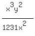 %28x%5E3y%5E2%29%2F%281231x%5E2%29