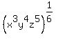 %28x%5E3y%5E4z%5E5%29%5E%281%2F6%29