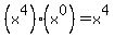%28x%5E4%29%28x%5E0%29+=+x%5E4